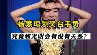 杨紫琼颁奖时手势惹争议，究竟和某神秘组织有何关系？