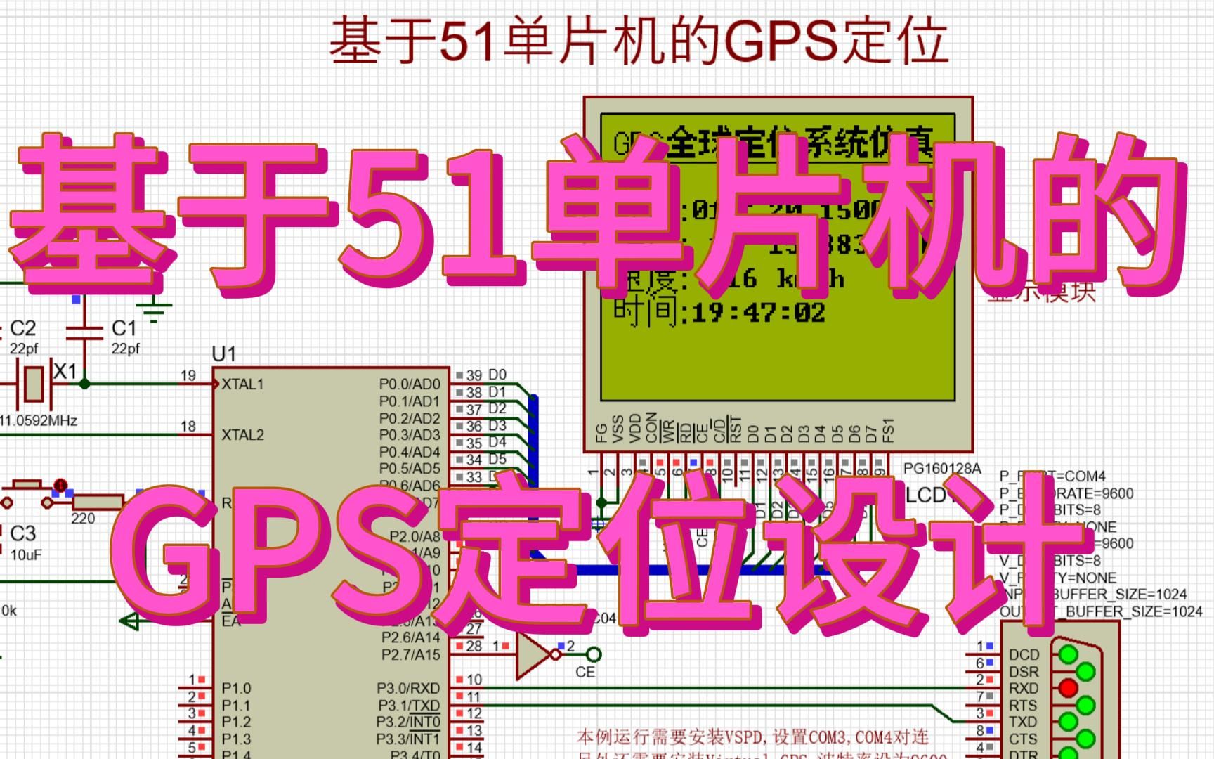 基于51单片机的GPS定位系统设计(仿真+程序+PCB+原理图+设计报告)哔哩哔哩bilibili