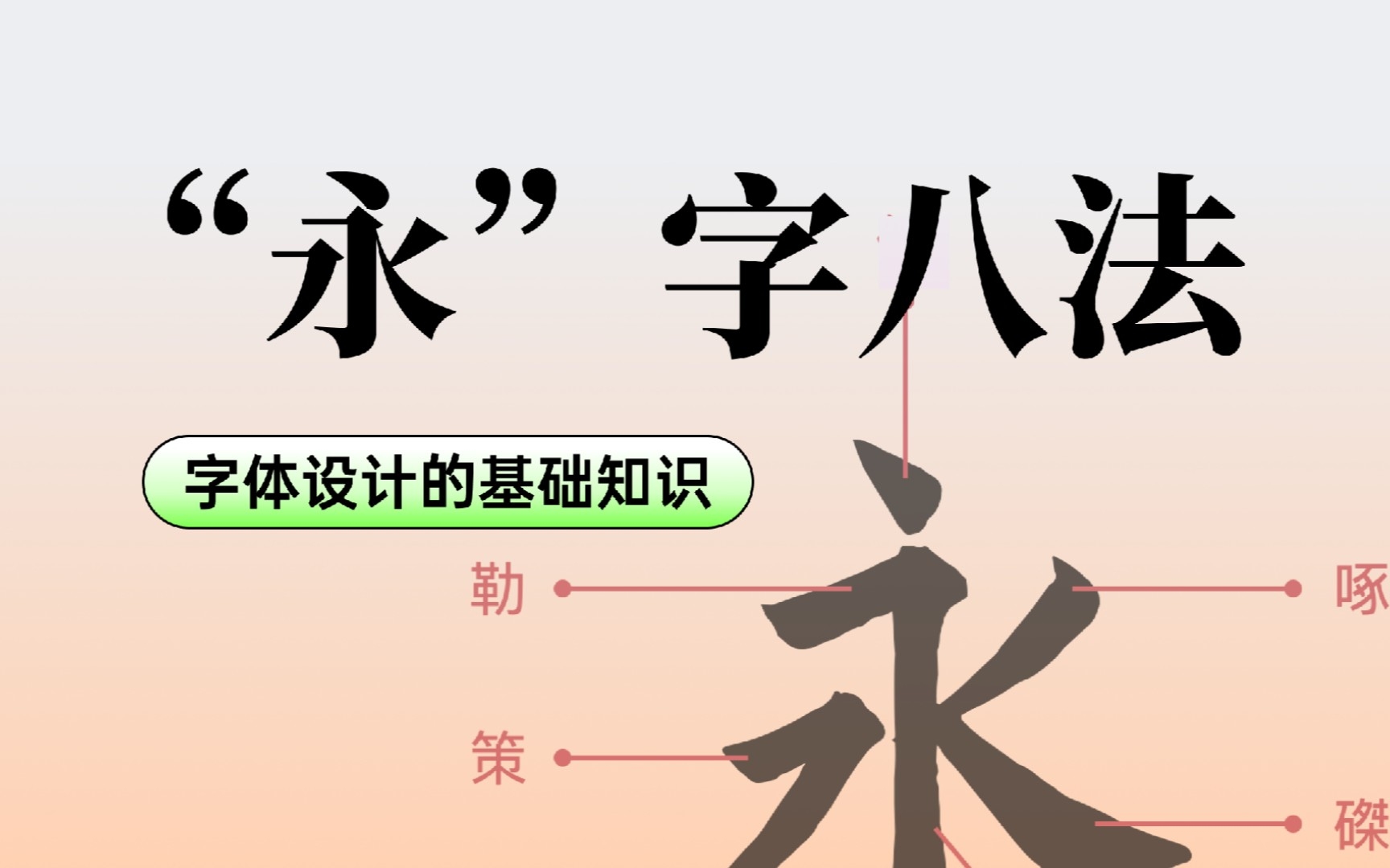 字体设计你需要了解的"永"字八法!