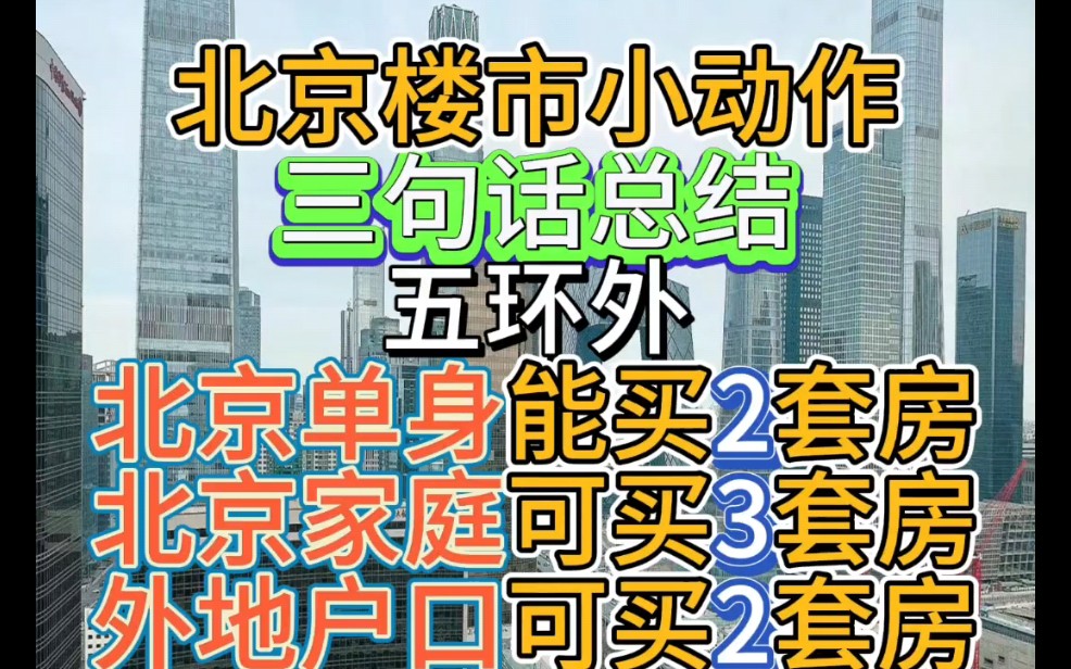 2024年4月30日北京楼市新政!哔哩哔哩bilibili