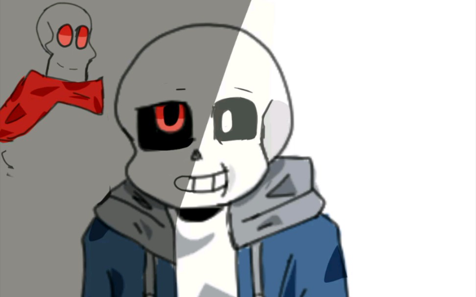 摸鱼(sans和red!)_哔哩哔哩 (゜-゜)つロ 干杯~-bilibili