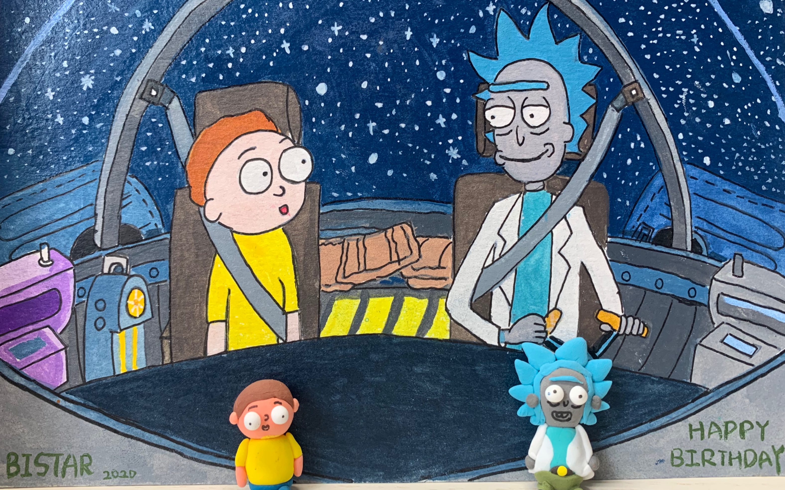 手绘瑞克和莫迪明信片新手教程