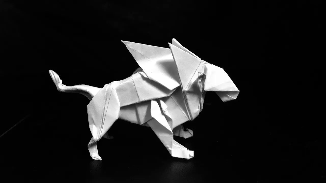 复杂折纸狮子霸气图片