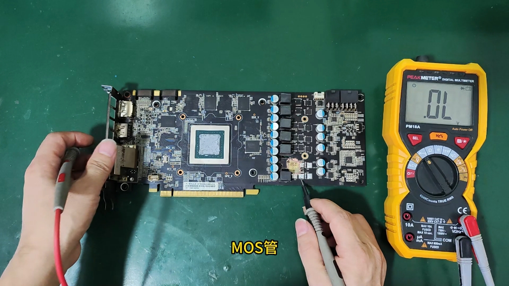 影驰gtx970-4g黑将版运行时烧糊气味五项核心供电改四项供电修复成功