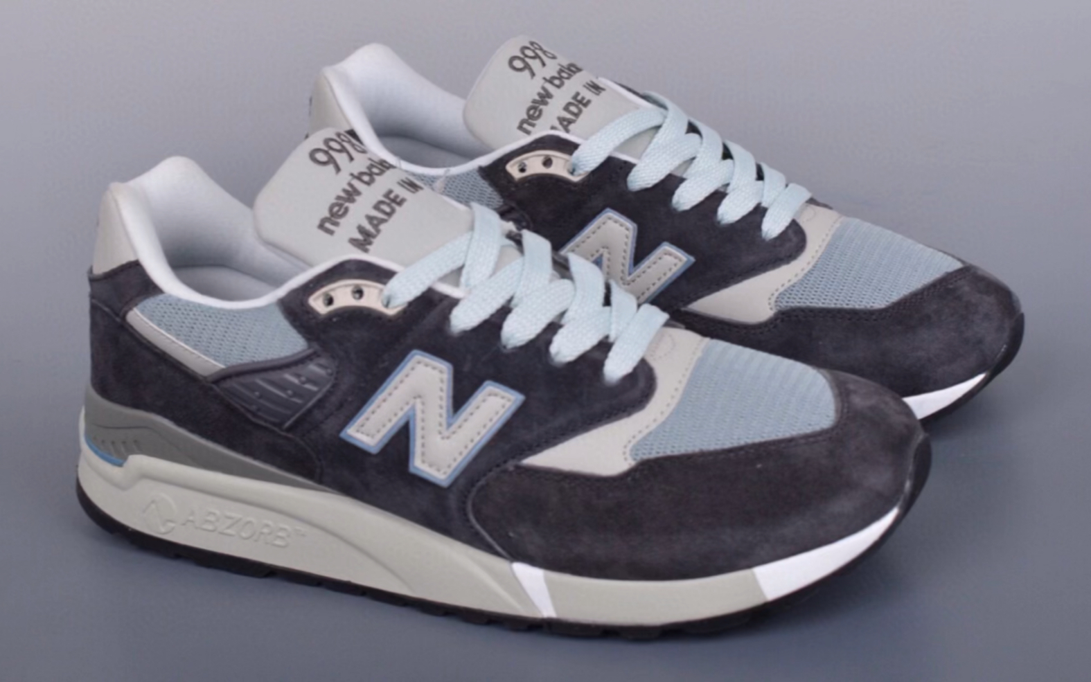 新百伦 kith x new balance 998 steel blue 复古运动慢跑鞋m998kt