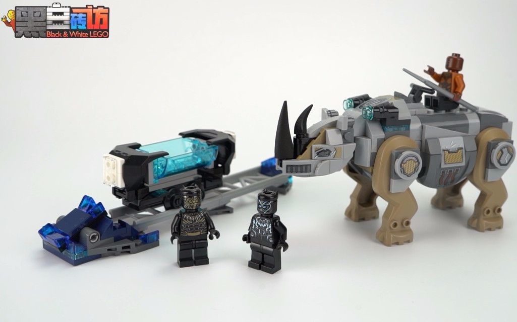 乐高lego漫威黑豹76099矿场犀牛大对决黑白评测