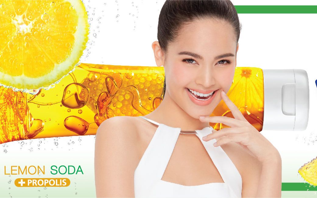 泰国广告yayasparkle牙膏系列