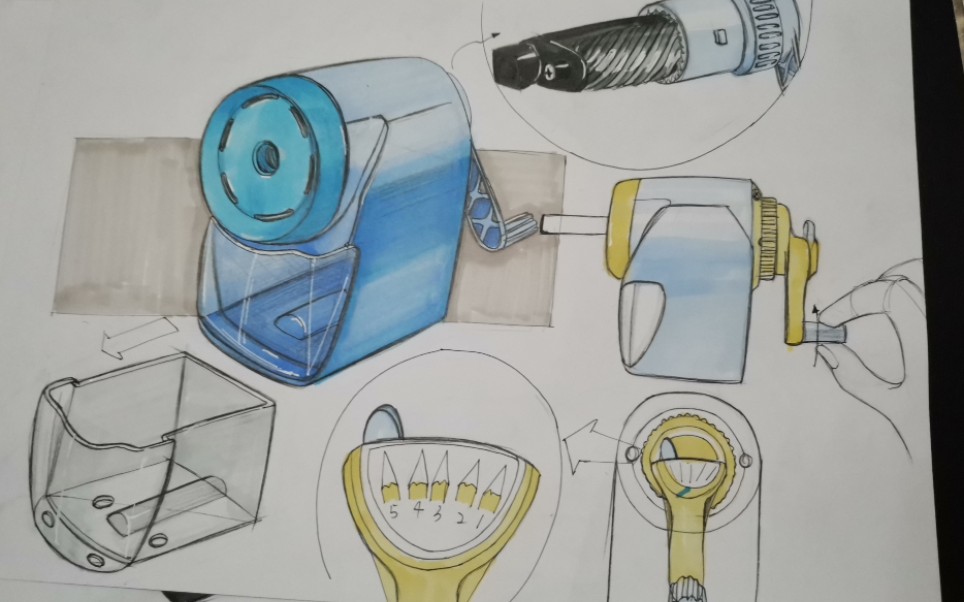 马克笔手绘/摇杆卷笔刀_哔哩哔哩 (゜-゜)つロ 干杯~-bilibili