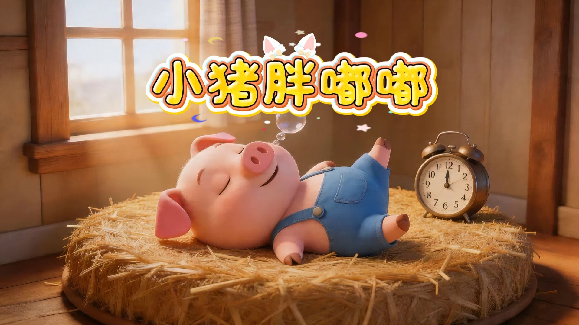 《小猪胖嘟嘟》早教益智儿歌，小猪小猪胖嘟嘟，吃完就睡呼噜噜