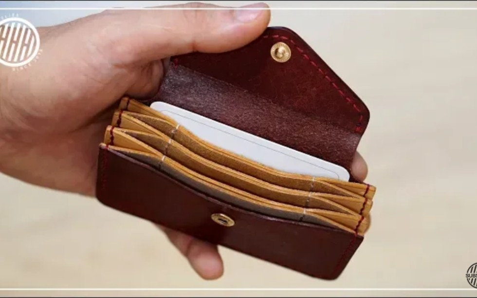 【手工皮具】如何制作多层卡包  植鞣革卡包