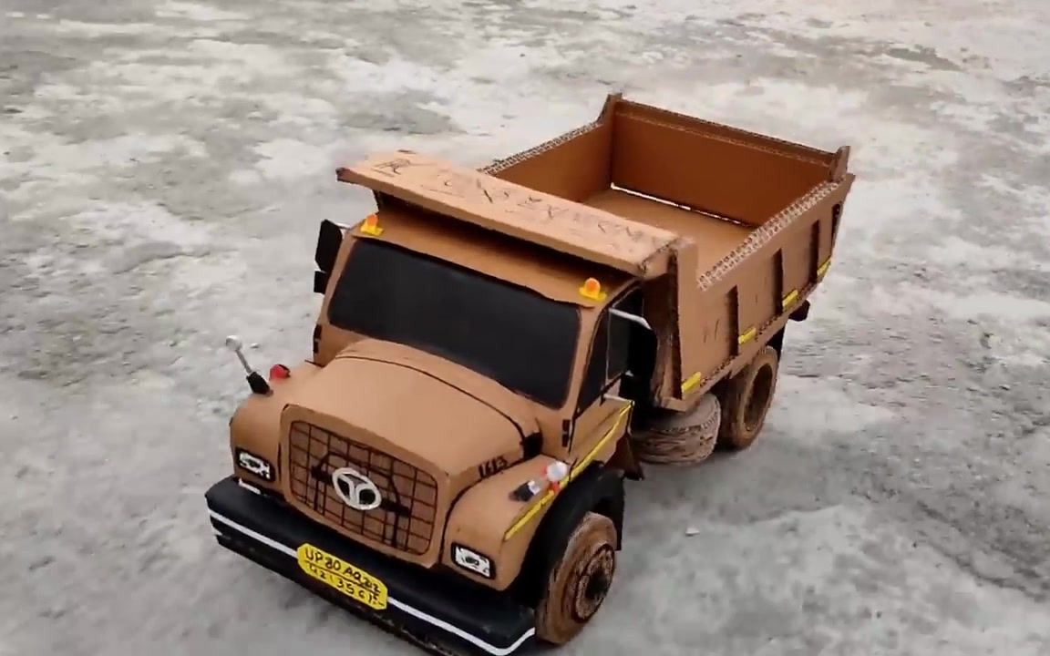 diy制作6通道遥控纸板翻斗车