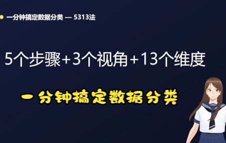 一分钟搞定数据分类 数据分级分类 数据安全 个人信息隐私保护哔哩哔哩bilibili