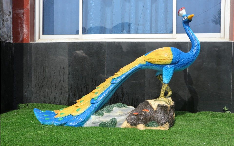 玻璃钢孔雀雕塑,孔雀雕塑