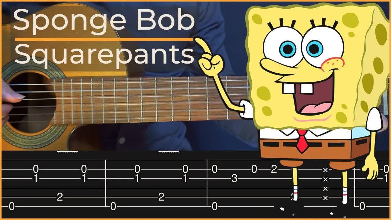 spongebob squarepants - closing theme (simple guitar tab)