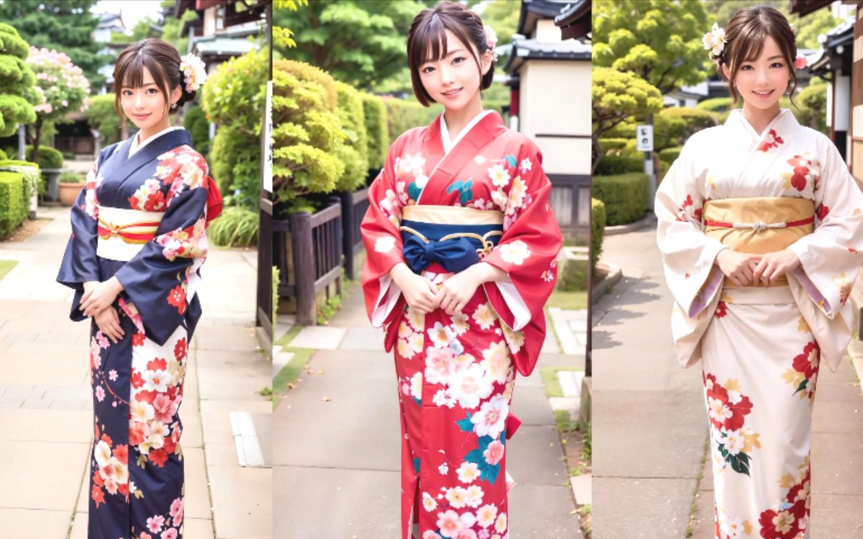 日本和服美少女 ai美女图绘 手机壁纸