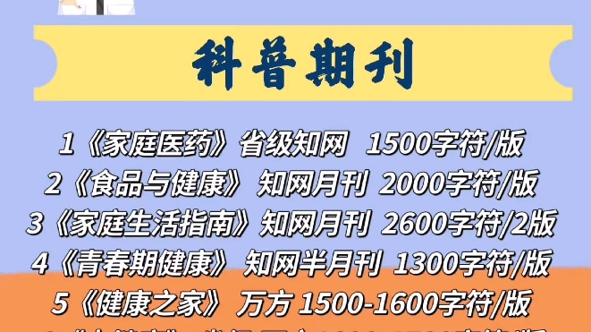 拜托所有需要发医学科普的医护们都能刷到!真心希望所有医护都能刷到今天给需要评职的白衣天使们整理了一些科普期刊,性价比高哔哩哔哩bilibili