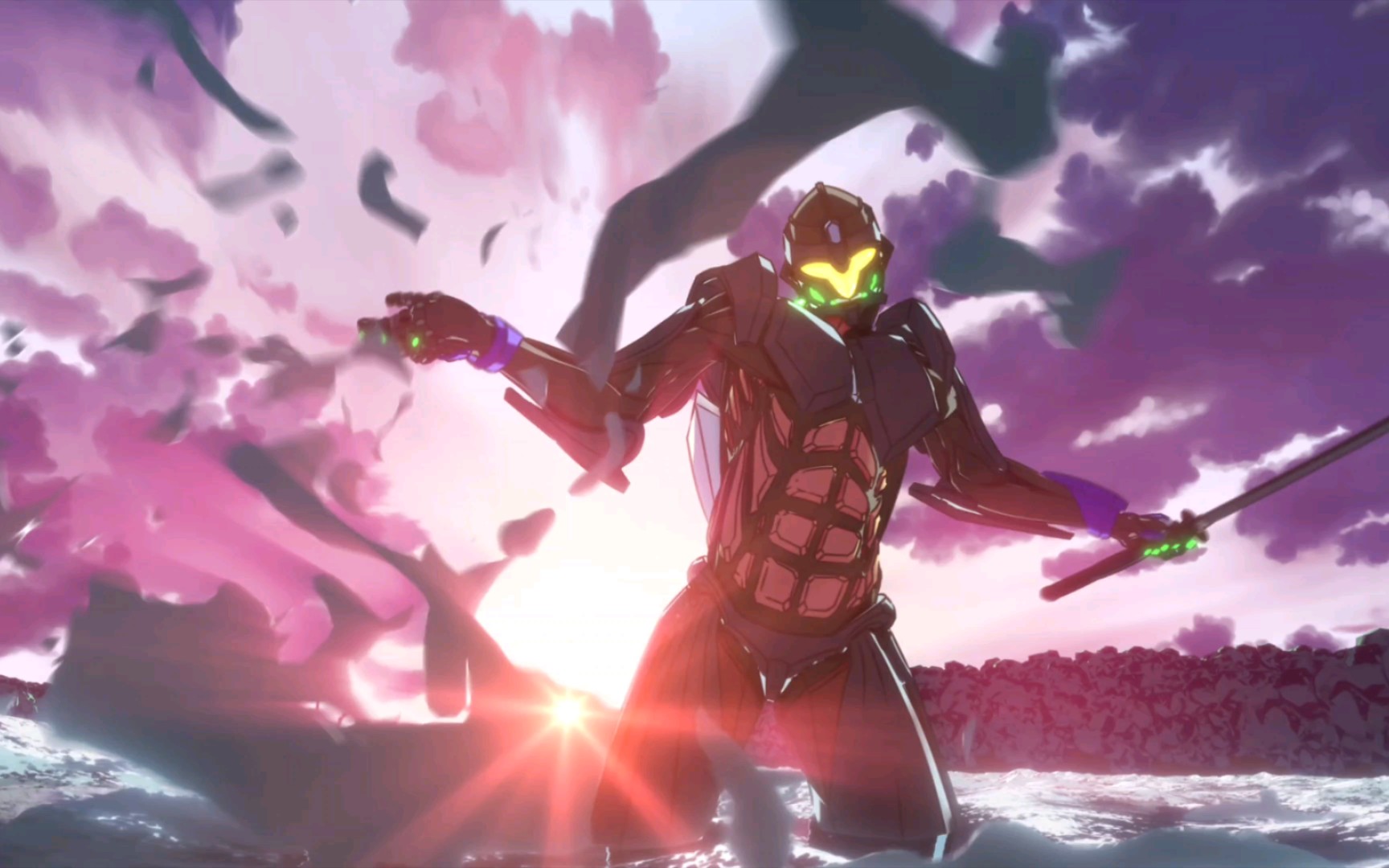 【动画镜头赏析】一段炫酷的打斗(动画师坂野友軌独立创作_4k画质)