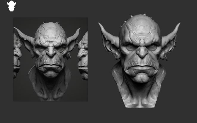 【Zbrush】速雕头像14——哥布林哔哩哔哩bilibili