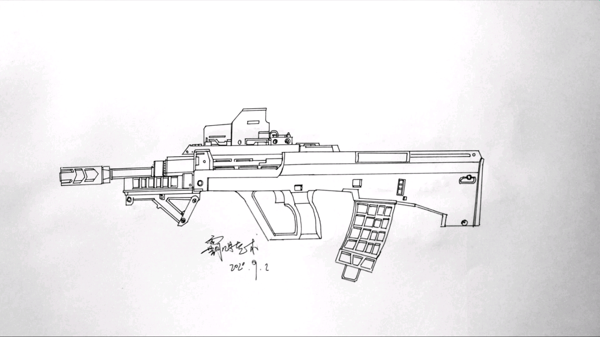 和平精英画画 武器图片