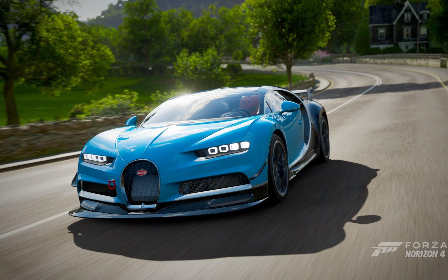 地平线4布加迪chiron挑战拉力赛