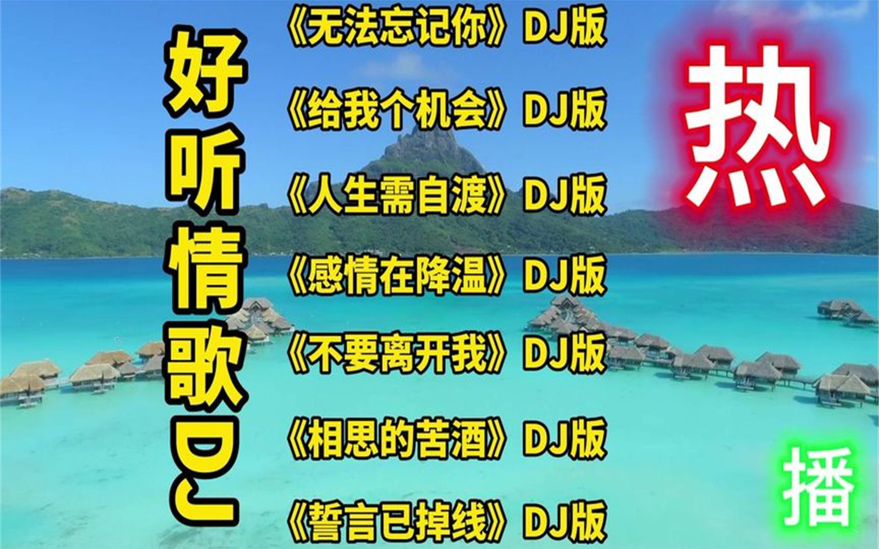 [图]2022好听情歌DJ版，首首好听《请你给我个机会》《相思的苦酒》