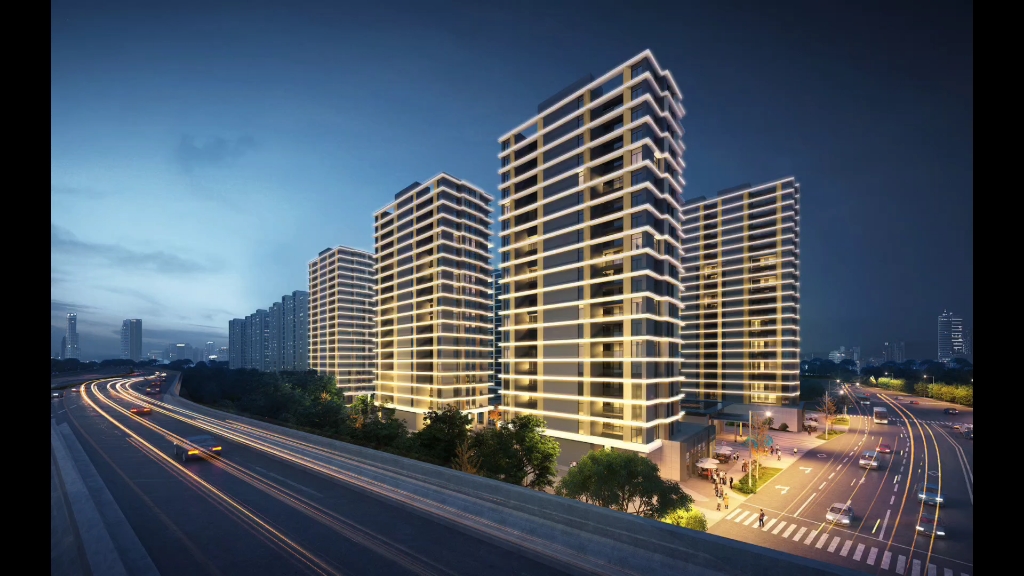 一套高端大气的住宅小区效果图案例