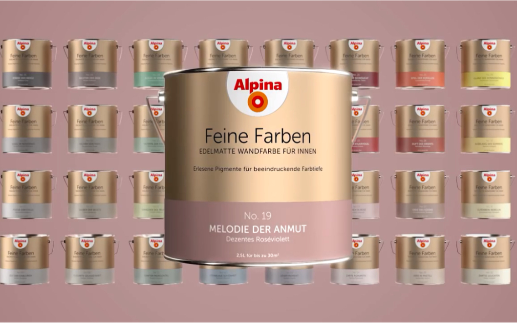 体验32种高贵哑光“Alpina Feine Farben”色彩细微差别. ✨ 精致的颜料、和香槟粉使我们的墙漆质量特别高、耐磨. 𐟥𐣥峦€祖œ爱的涂料品牌哔哩哔哩...