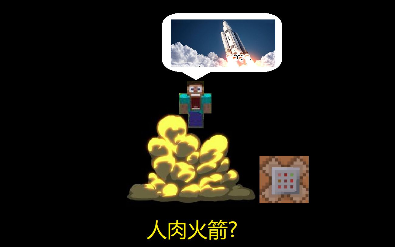 【xj_langhai】用命令方块制作一个人肉火箭