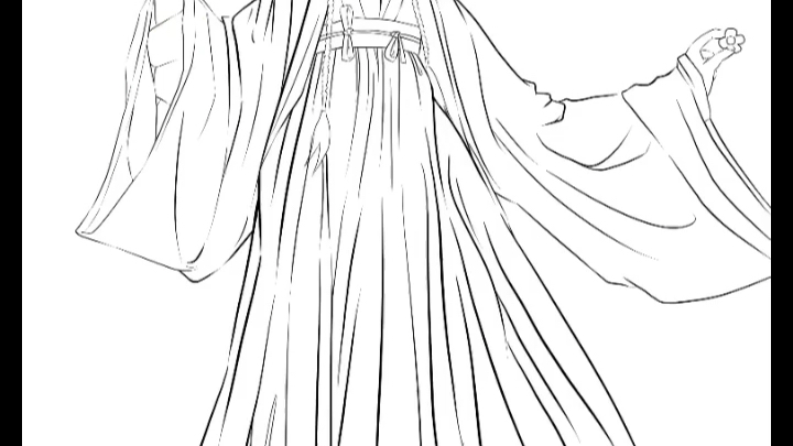 第一次画汉服小改改