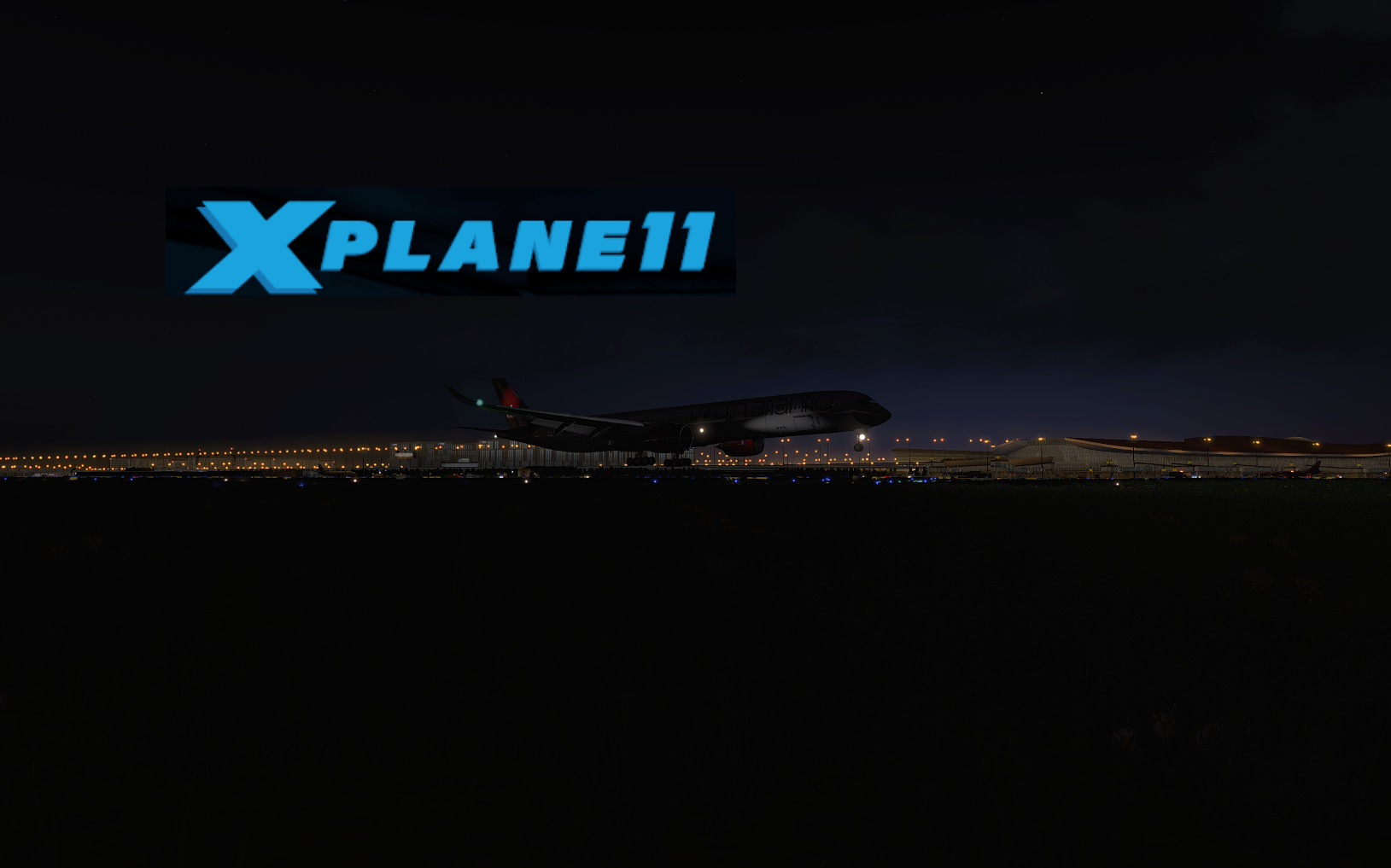 [XPlane 11][首发]无画面优化 A3501000夜晚进近北京大兴17L(替换插件可白嫖)单机游戏热门视频