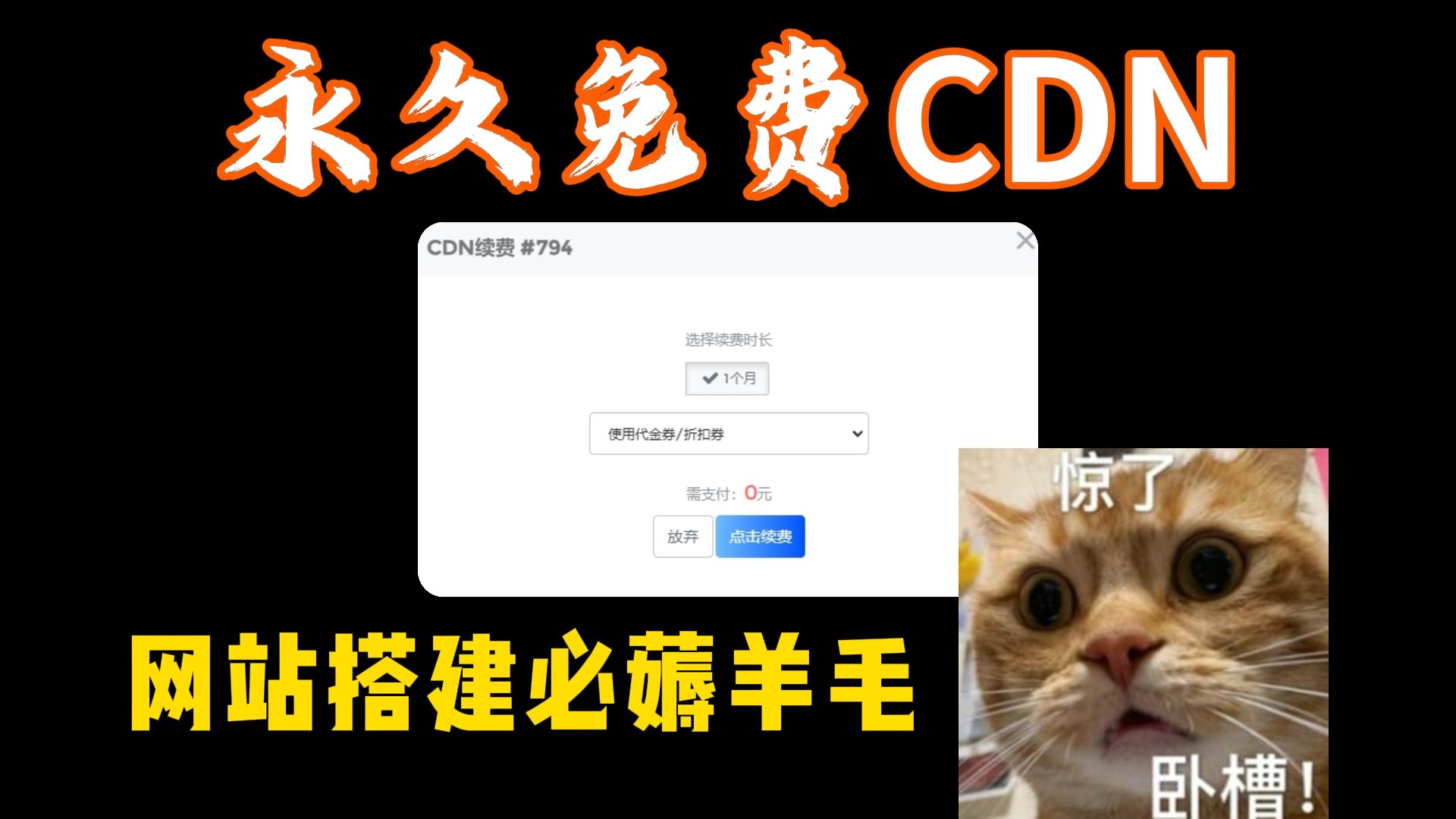 免费CDN,网站搭建一定要来薅羊毛!哔哩哔哩bilibili