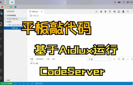 [图]【小白向】在平板上敲代码（基于Aidlux）