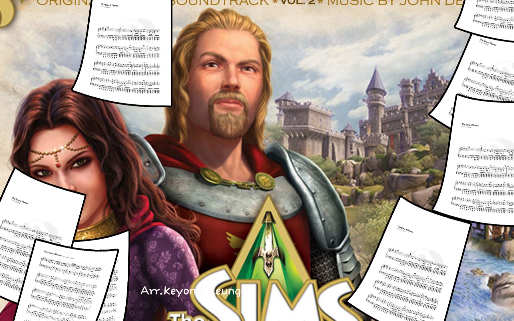 [图]《模拟人生：中世纪 The Sims Medieval》主题曲《Arise, Watcher》PC游戏音乐独奏钢琴谱