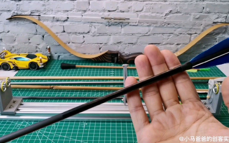 【射箭】diy箭杆直度测试仪 - 大神们打比赛之前都会挑几支好一点的箭