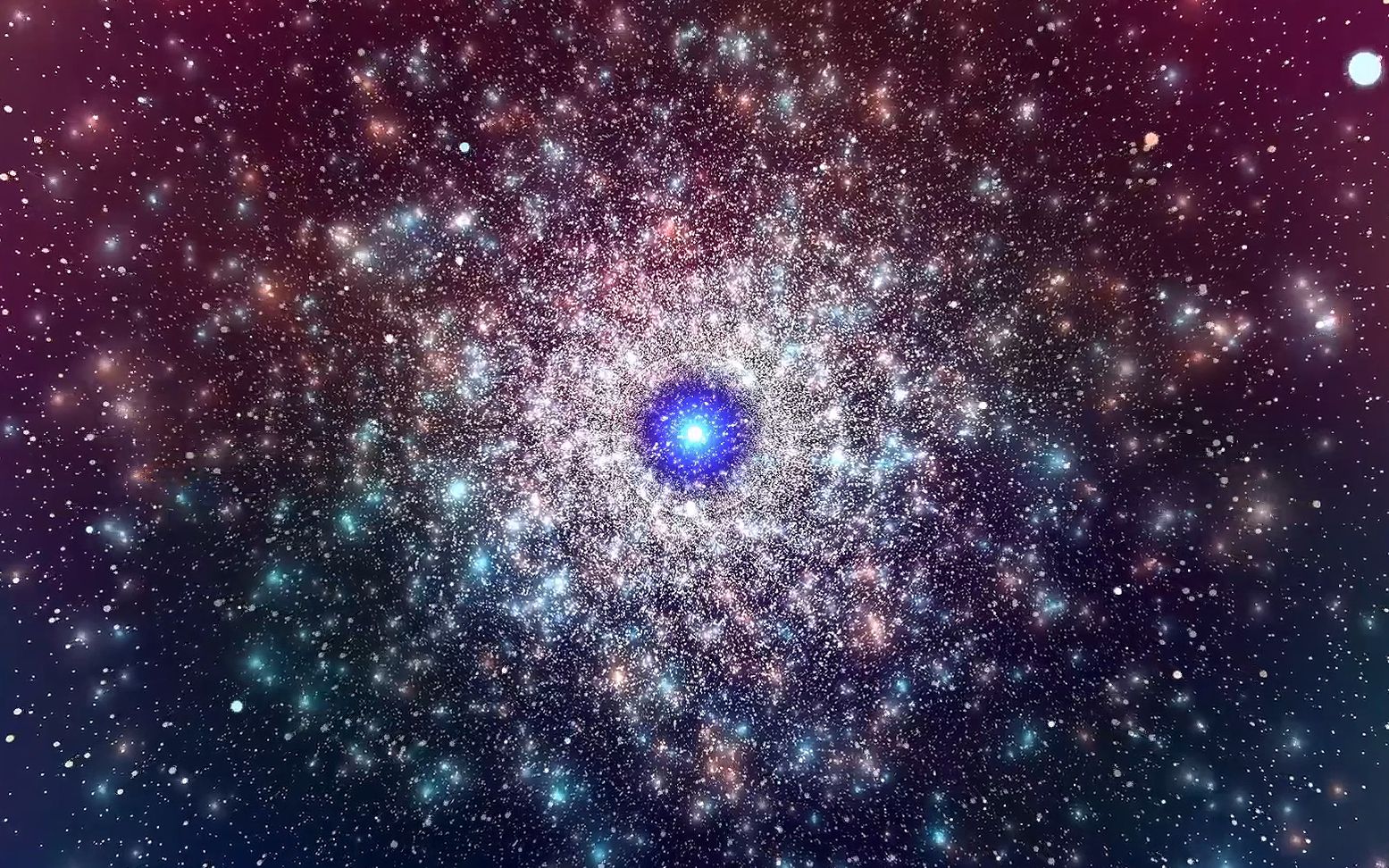 f2902k画质超酷三维宇宙星空银河系太空彩色粒子穿梭动感舞蹈模特走秀