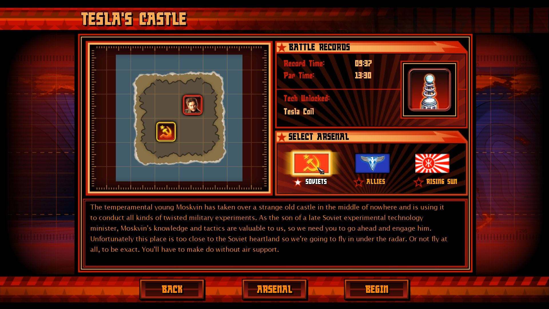 红色警戒3起义时刻 指挥官挑战 磁暴城堡