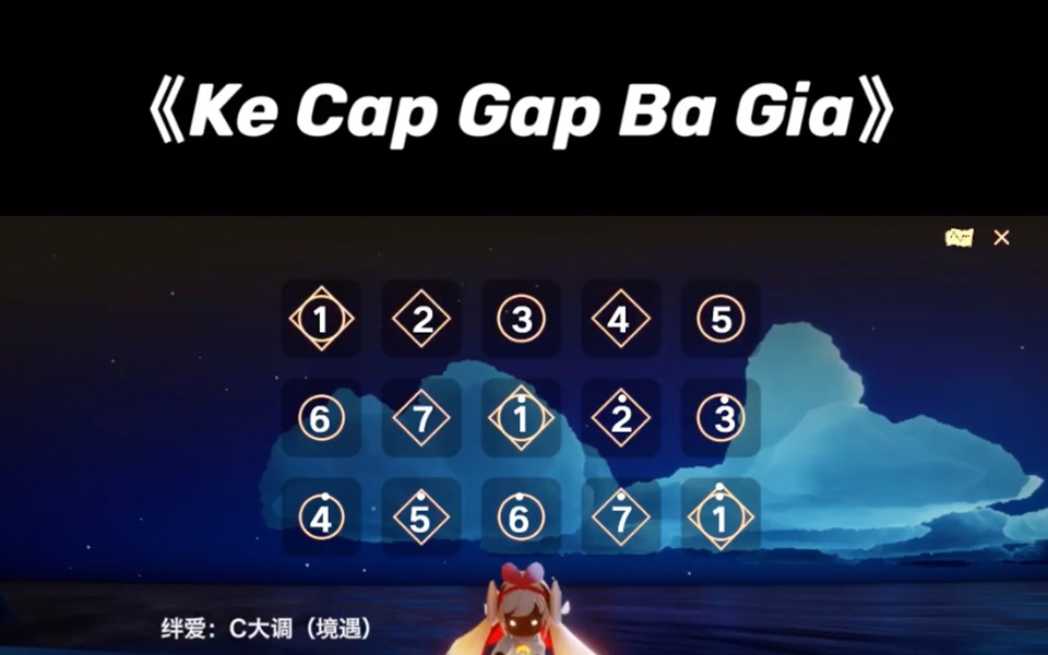 [图]sky光遇《ke Cap Gap Ba Gia》，很熟悉的这段旋律 DJ 版是不是很带感，找来了小集美同时完成。