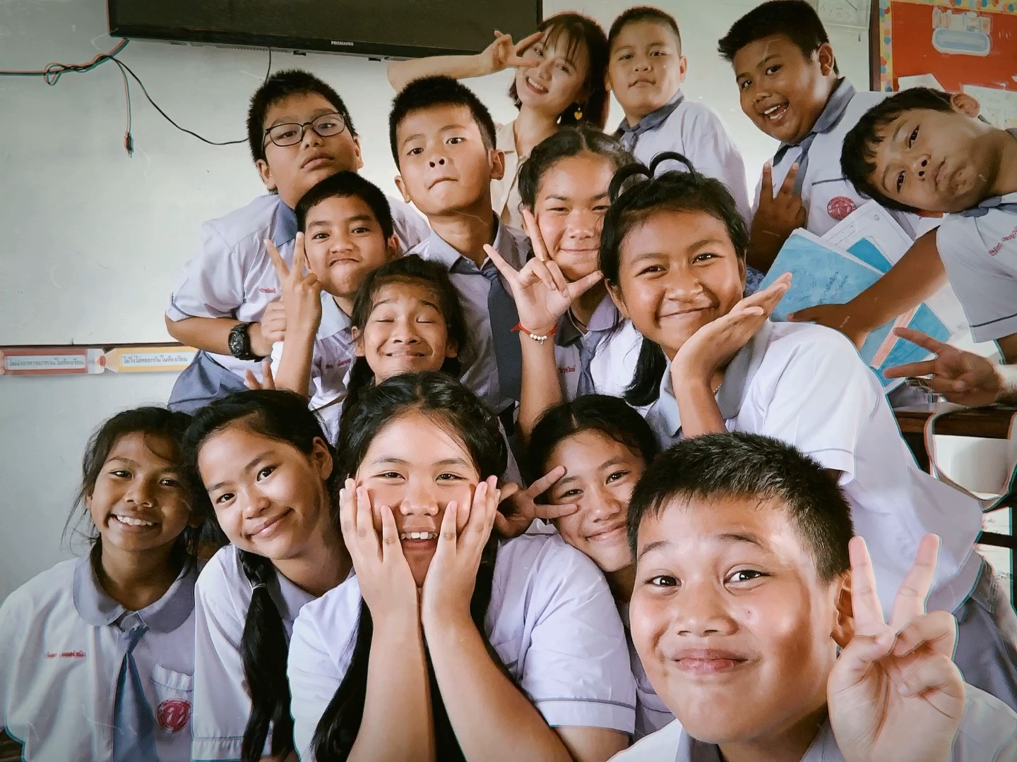 泰国##小学生##笑容杀#来给生活加点