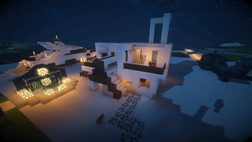 【minecraft】mc的萌新建筑师们(欣赏类)第二集——现代风小住宅_我的