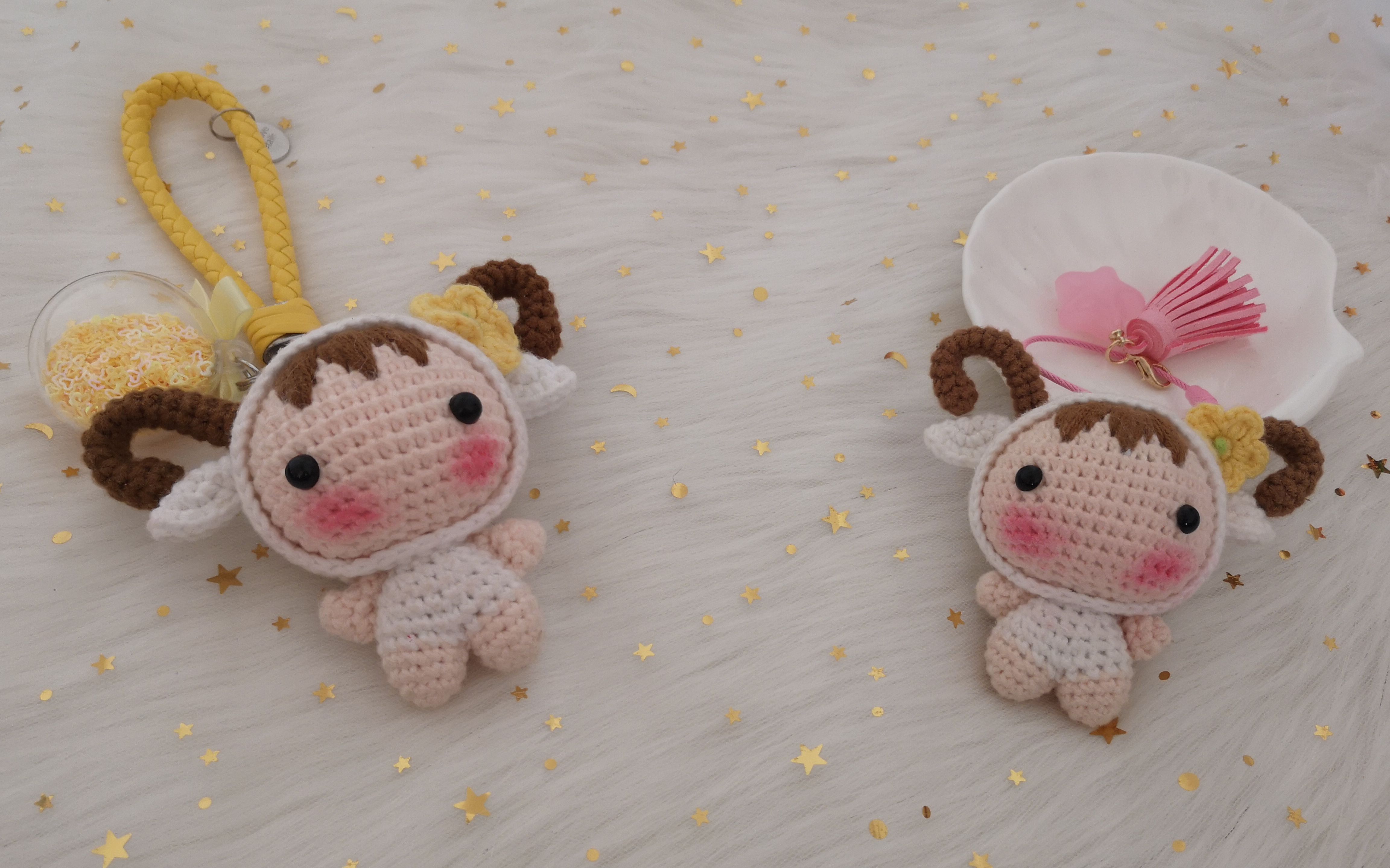 【汤小仙手作】第16集 小羊变装玩偶编织教程 钩针毛线编织视频教程