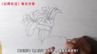 下载视频: 不打草稿直接画，这百合花，太牛了！