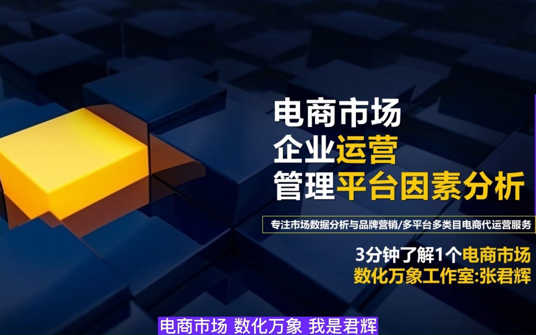 电商市场企业运营管理平台因素分析【数化万象工作室】哔哩哔哩bilibili