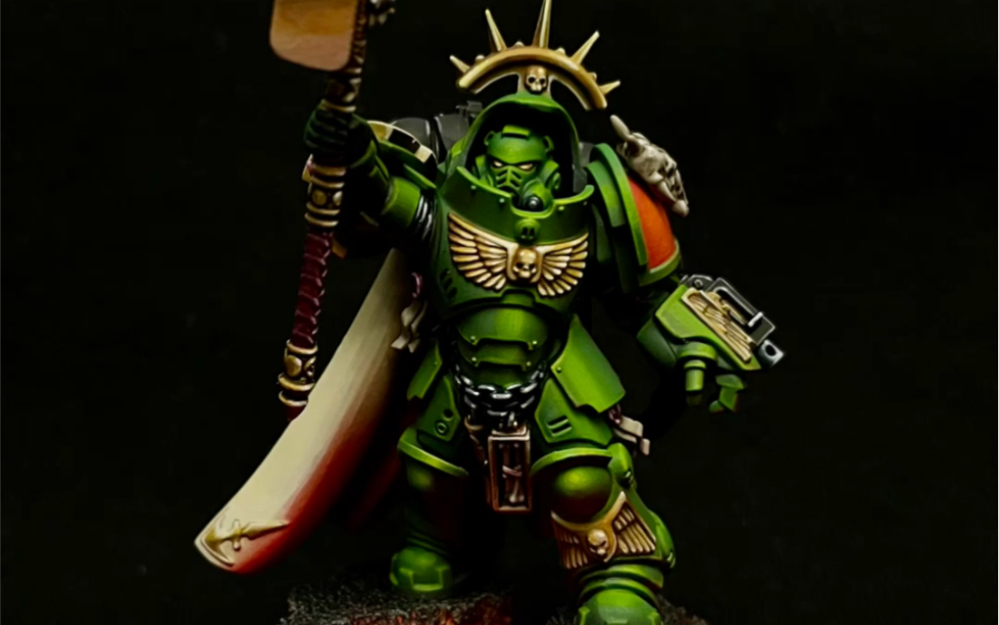 战锤40k nmm涂装 火蜥蜴 重甲连长_哔哩哔哩_bilibili