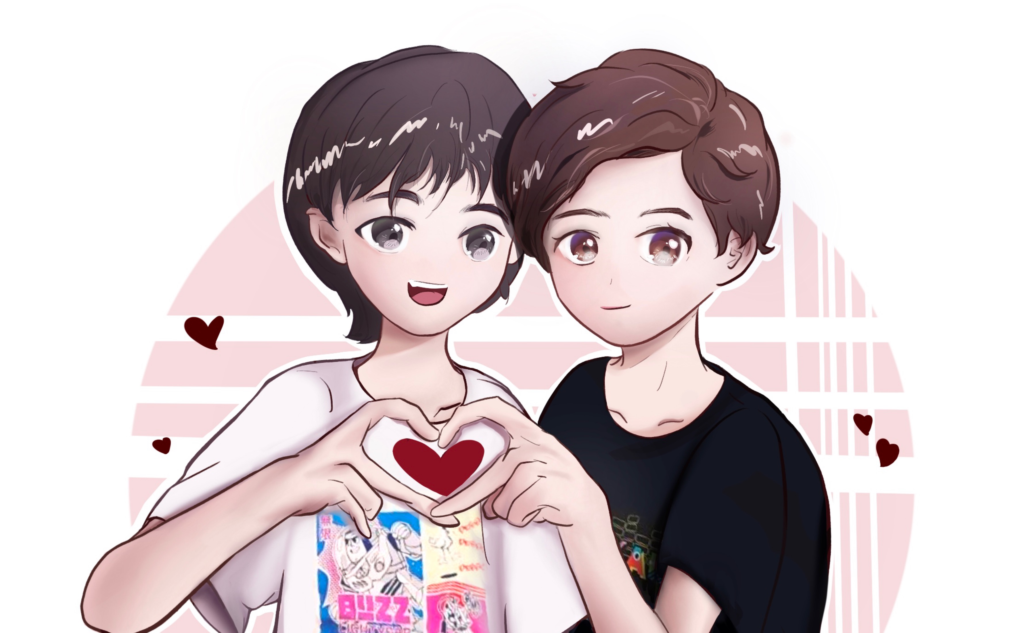 比心心丨南北cp丨绘画过程_哔哩哔哩 (゜-゜)つロ 干杯~-bilibili