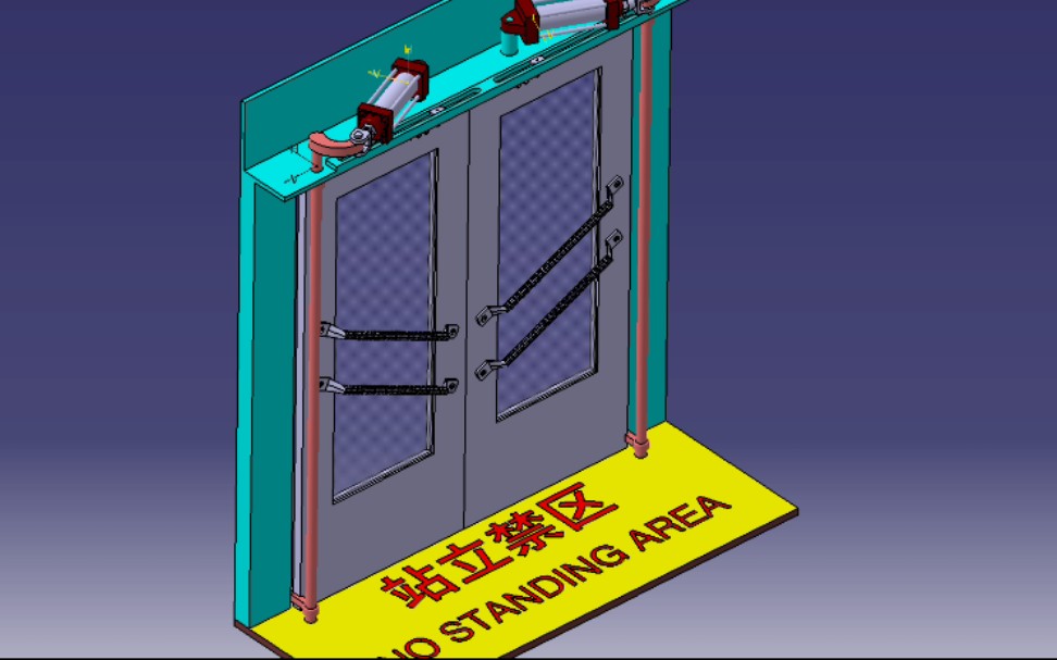 公交车门仿真运动catia