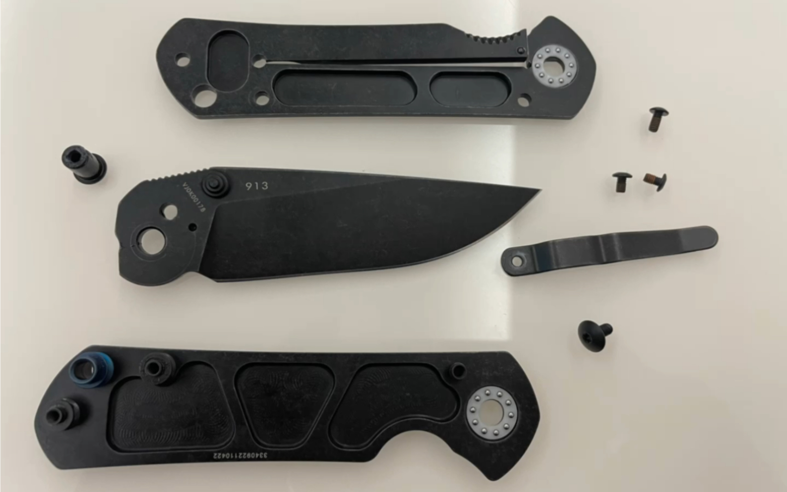 三刃木913拆解和上油,第一次学会编金刚结伞绳,小小成就感_哔哩哔哩