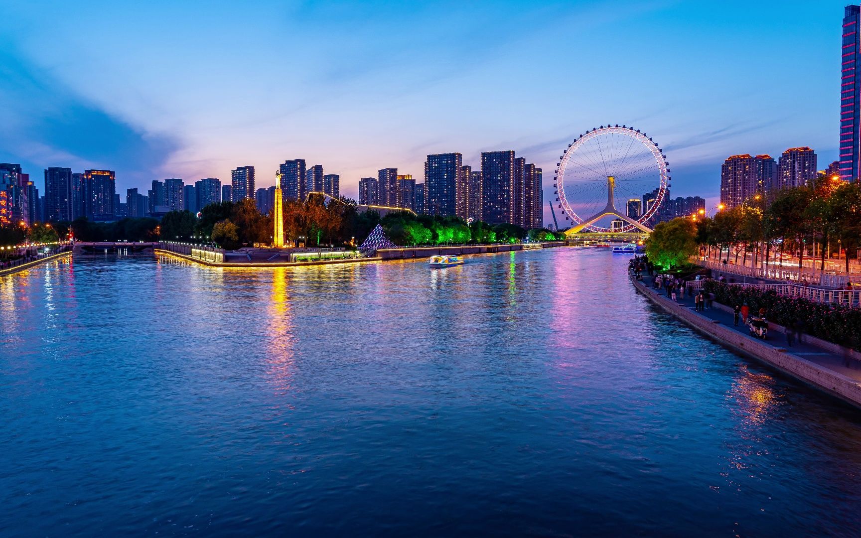 海河近期最美日落8k