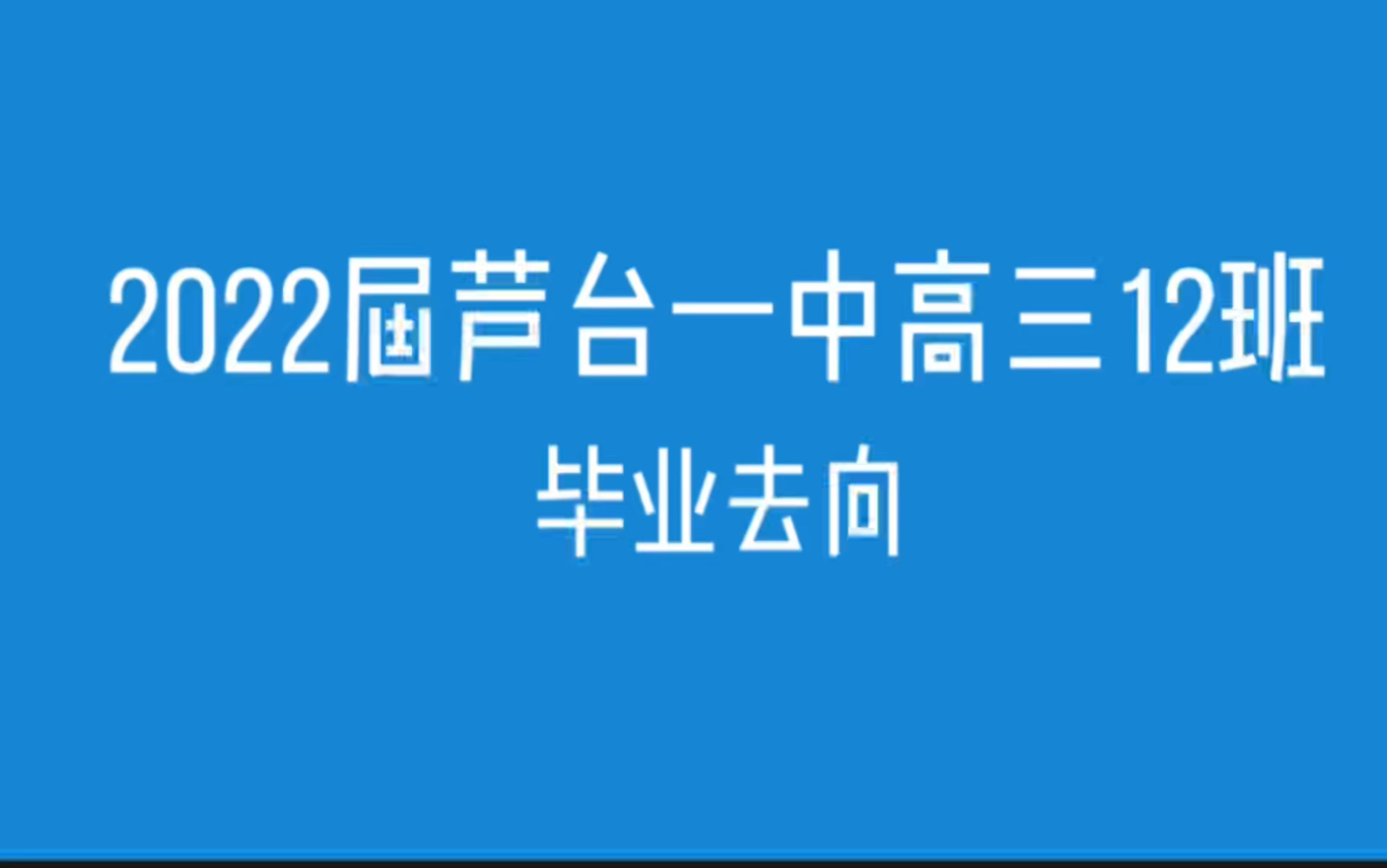 芦台一中2022届高三十12班毕业去向哔哩哔哩bilibili