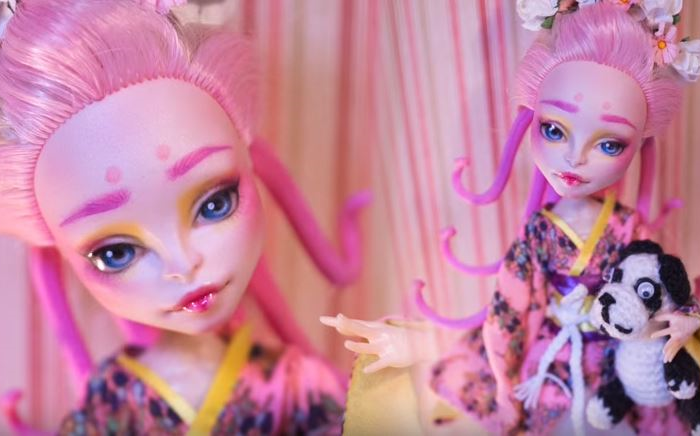 油管怪物高中蛇发女妖的女儿viperinegorgon改妆