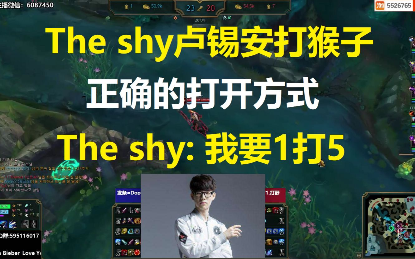 The shy卢锡安打猴子正确的打开方式,The shy: 我要1打5!哔哩哔哩bilibili